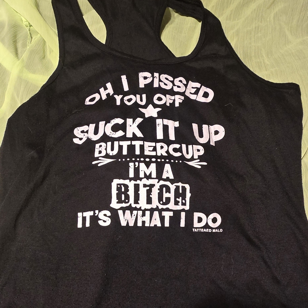 Black Graphic Tank Top